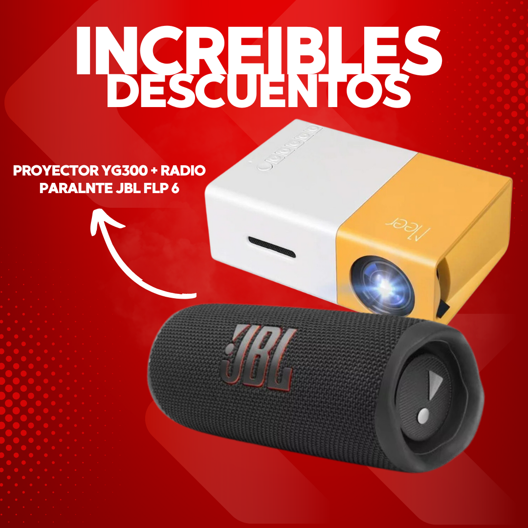 Proyector YG300 + Bafle Flip 6
