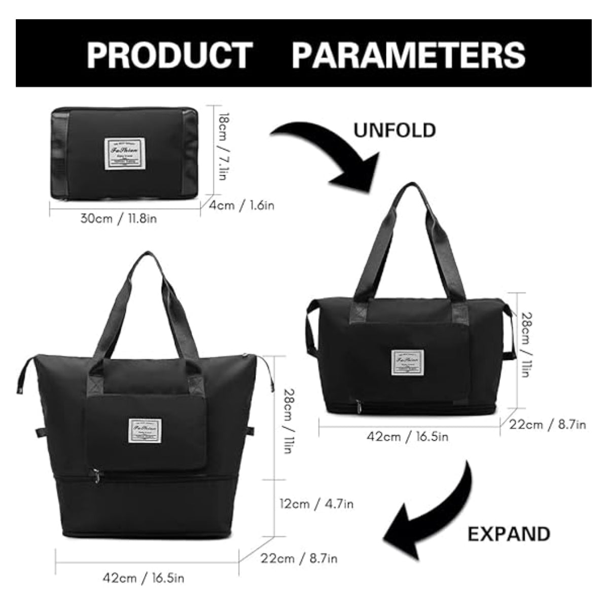 Bolso de Viaje Expandible Impermeable